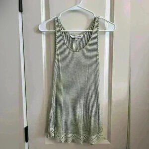 Woman’s green and white striped Sonoma tank size S